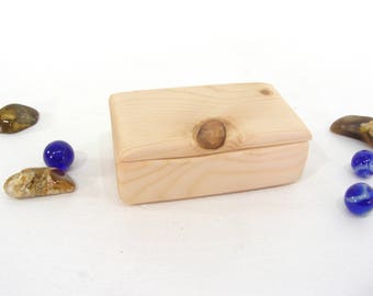 Cedar Wood Box, guitar pick holder, engagement ring box, ring bearer box, proposal box, earring box, eco gift box, Christmas gifts