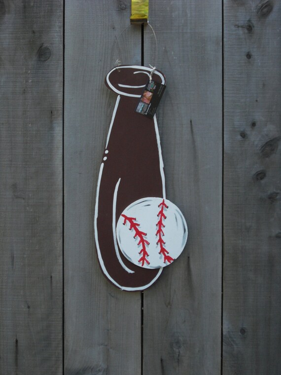 Baseball door hanger Baseball nursery Baseball name sign