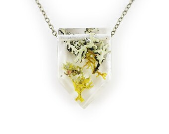 Terrarium Eco Resin Necklace • Nature Necklace • Eco Resin Pendant • Terrarium Jewelry • Moss Jewelry • Science Jewelry • Botanical Jewelry