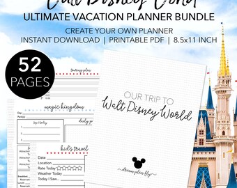 Ultimate Walt Disney World Planner - Create Your Own Disney World Printable Planner - INSTANT DOWNLOAD Planning Letter Size 8.5x11 Paper
