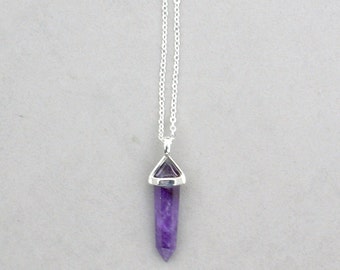 Double Terminated Amethyst Necklace