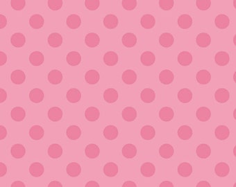 Medium Dots Hot Pink - Medium Tone on Tone Dots - 1 Yard Cut - Hot Pink Dots - Riley Blake Designs - Cotton Fabric