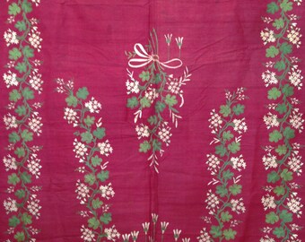 18th Century Dark Pink French Coverlet