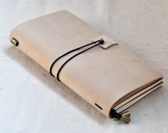Personalized, travel journal, travel notebook, leather journal, (free stamp)
