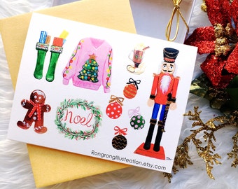 Christmas card set,Greeting cards,Christmas cards, Greeting cards set, Greeting cards blank, fashion greeting cards, Handmade greeting cards