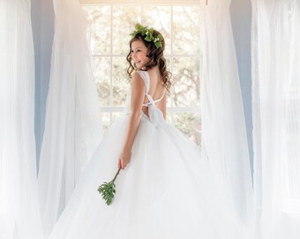 NEW! The Olivia Dress in White - Flower Girl Dress