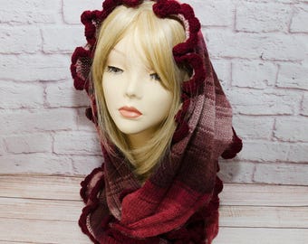 scarf knit scarf scarves womens scarves womens scarf fashion scarf ruffle scarf winter scarf triangle scarf bactus knitted bactus scarf