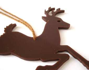 Acrylic Christmas Reindeer Ornament Christmas Reindeer Decoration Acrylic Christmas Tree Ornament