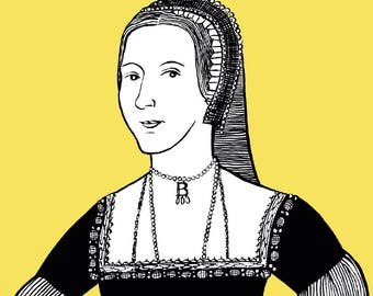 Anne Boleyn - Six Wives A6 Greetings Card