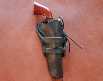 Western Gun Leather Heritage Rough Rider Side Draw Holster Single Action SAA SASS