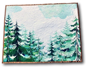 Woodland Baby Quilt, Woodland Baby Blanket, Forest Baby Quilt, Forest Baby Blanket, Tree Baby Quilt, Tree Baby Blanket, Woodland Nursery