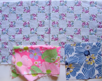 Vintage and Retro Fabric Miscellaneous Swatches and Remnants Cotton