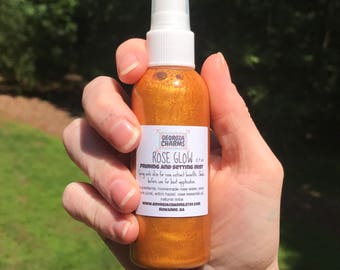 Rose Glow Gold Priming and Setting Mist - Rose Water Facial Mist