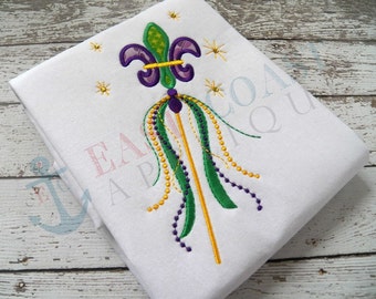 MARDI GRAS WAND machine embroidery design
