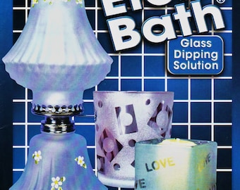 Etch Bath Glass Dipping Solution Book 1999 Glass Etching & Painting Instructions and Technique OOP Publication Holiday Gift Making