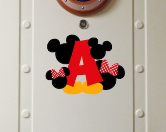 Personalized Family Initial - Disney Cruise Magnet- Door Magnets