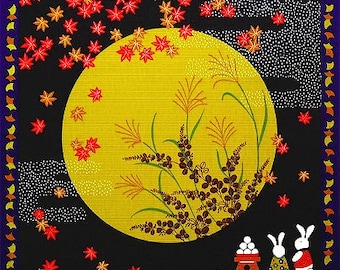 Rabbit Moon Viewing Japanese Furoshiki Wrapping Cloth Small Price depends on order volume.