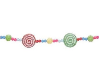 3 ft. Sugared Candy Lollipop Garland