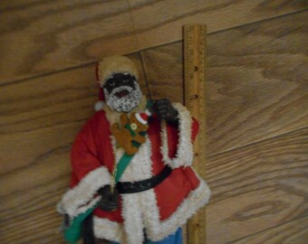 Vintage Black Santa Claus Christmas Possible Dreams Clothtiques Figure No box African American