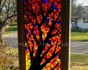 Stained Glass Mosaic - Autumn Canopy