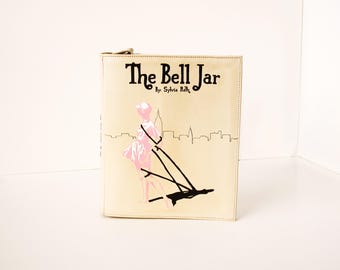 The Bell Jar Leather Book Bag Sylvia Plath Book Purse