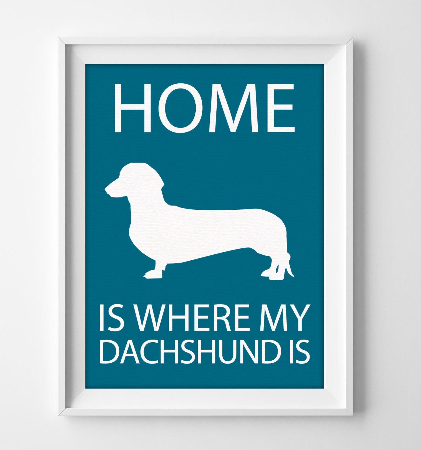 8x10 Dachshund Wall Art Illustrated Dog Art Dachshund