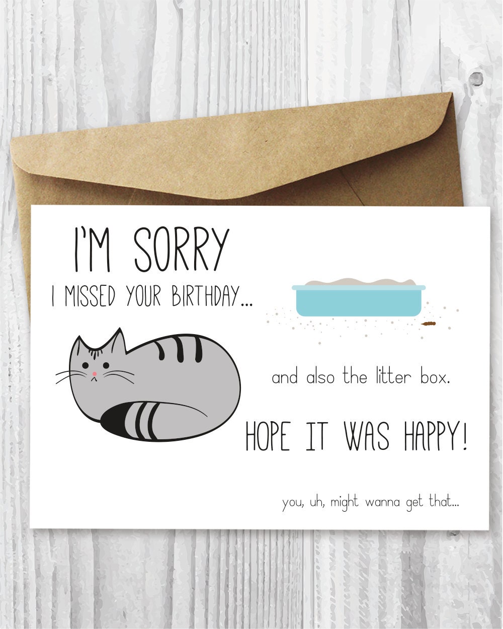 Belated Birthday Card Funny Belated Birthday Digital Card