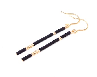 gold filled earrings minimalist jewelry modern earrings gold long earrings dangle earrings