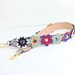 Leather Stud Bag Strap Colorful Leather flower Strap Removable Strap for Bag and Purses Interchangeable Strap