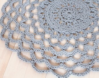 Crochet dress grey, handmade