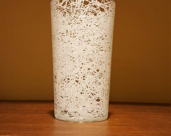 White String glass tumbler by Hazel Atlas