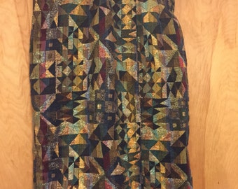 Vintage Tony Lambert Geometric Lined Skirt sz 14