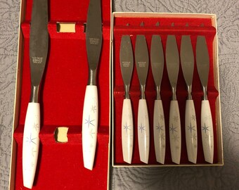 Vintage, Mid Century Atomic Starburst Knife Set from Mode Danish