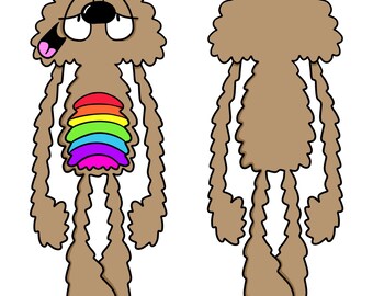 Rainbow bellied sloth bookmark