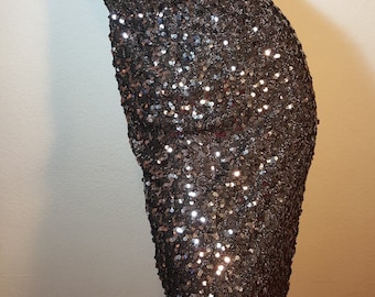 FREE SHIPPING Vintage Sequin Wiggle Gown