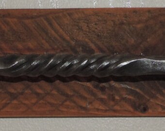 Wrought iron towel bar