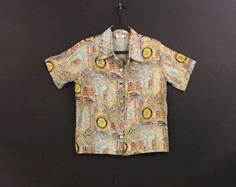 Button Up Aloha Havana Shirt