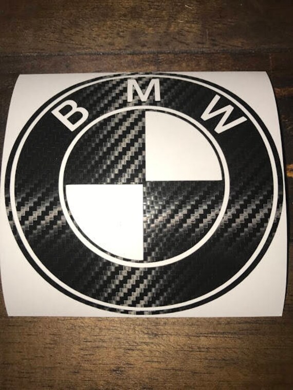 4 Inch BMW Roundel Carbon Fiber 3m