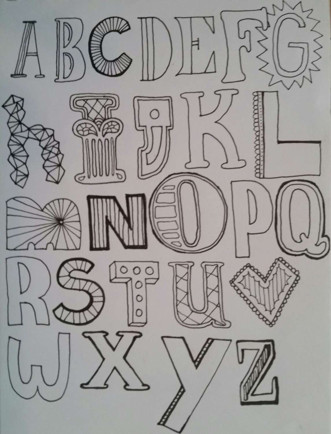 alphabet print digital download diy prints abc prints kid