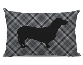 dachshund lumbar pillow