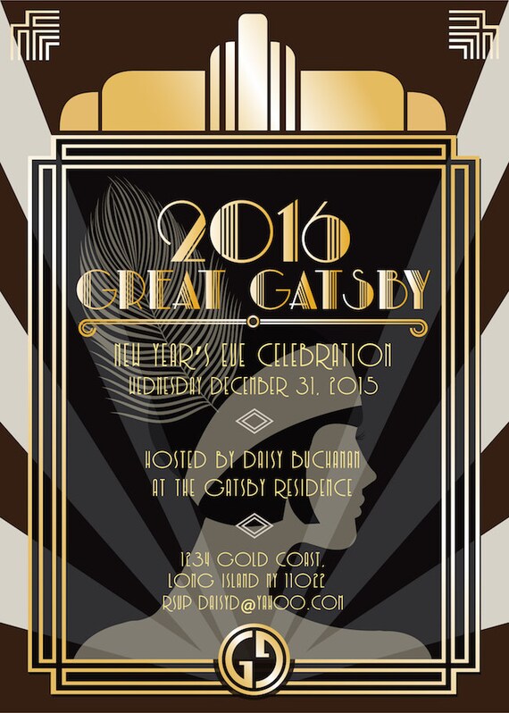 Great Gatsby Invitation invitation party invitation