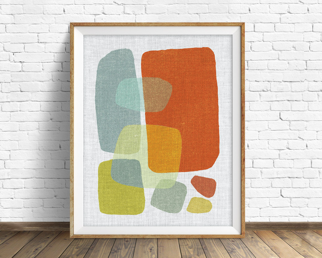 mid century modern art mid century modern wall art large