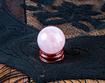 Rose Quartz Sphere | Rose Quartz Ball | Crystal Sphere | Stand Included | Pink Quartz Sphere | Scrying Ball | Crystal Ball | Gemstone Sphere