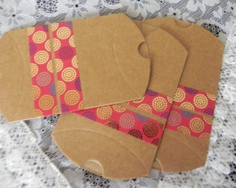 Set of 3 stuffed cardboard and decorated measuring 9 cm x 7 cm