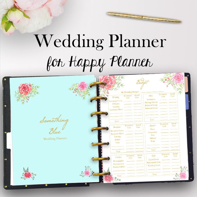happy planner wedding inserts wedding planner printable wedding planner book free