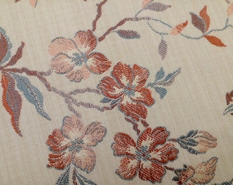 Finely Woven Floral Fabric Jacquard Cotton Cloth Crafting Scrap Book Cover Material