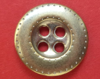 10 metal buttons silver gold 15 mm (5460) button metal
