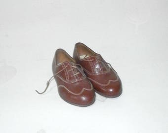 genuine leather children shoes/1920/30s/Art Deco/Vintage/Italy