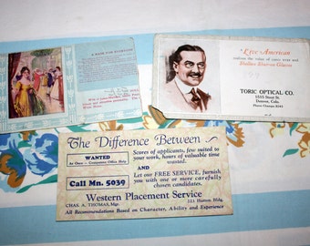 Ink blotters, set of 3, 1930s