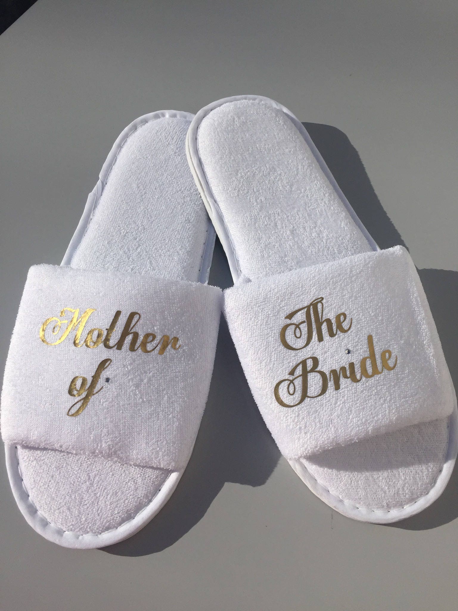 bride gown and slippers